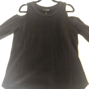 Aqua Shoulder Cut Out Sweater